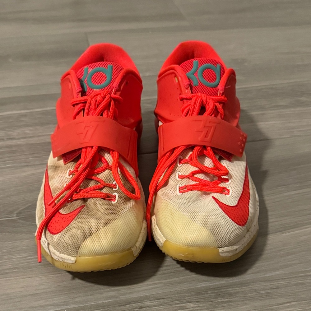 Nike KD Red and Cream Sneakers